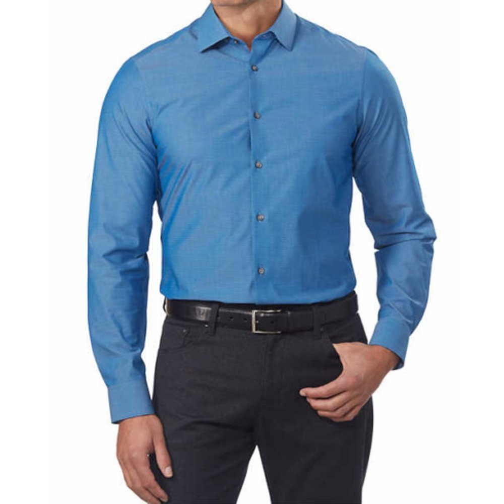 Calvin Klein Mens Dress Shirt Slim Fit 4-Way